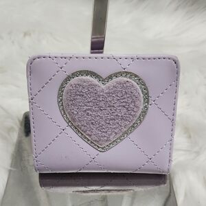 Betsey Johnson Purple Lavender Quilted Heart Bifold Wallet New No tags